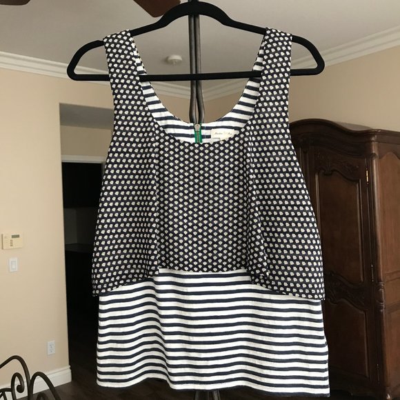 MEADOW RUE THROUGHWAY LAYERED TANK STRIPES FLORAL - Picture 1 of 6